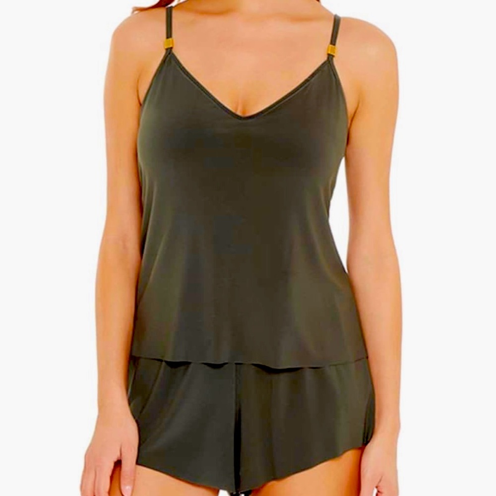 Magicsuit romper in Khaki green. Size 8DD